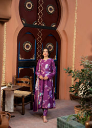 Feathers Dusky Delights Unstitched Digital Printed Lawn 3Pc Suit MEHZAL-FT464