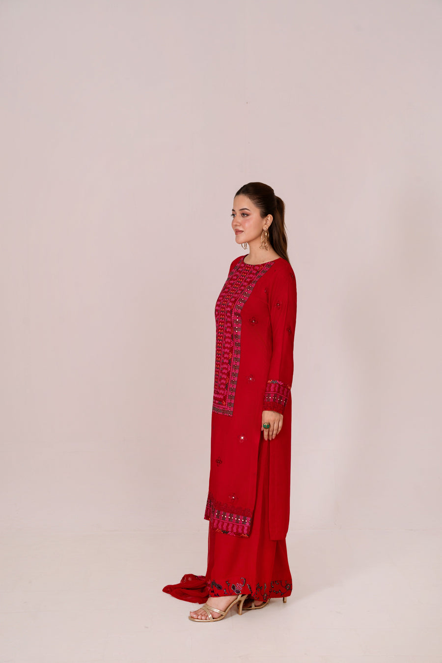 Feathers Fully Embroidered Karandi Unstitched 3Pc Suit MELIOR-FT609