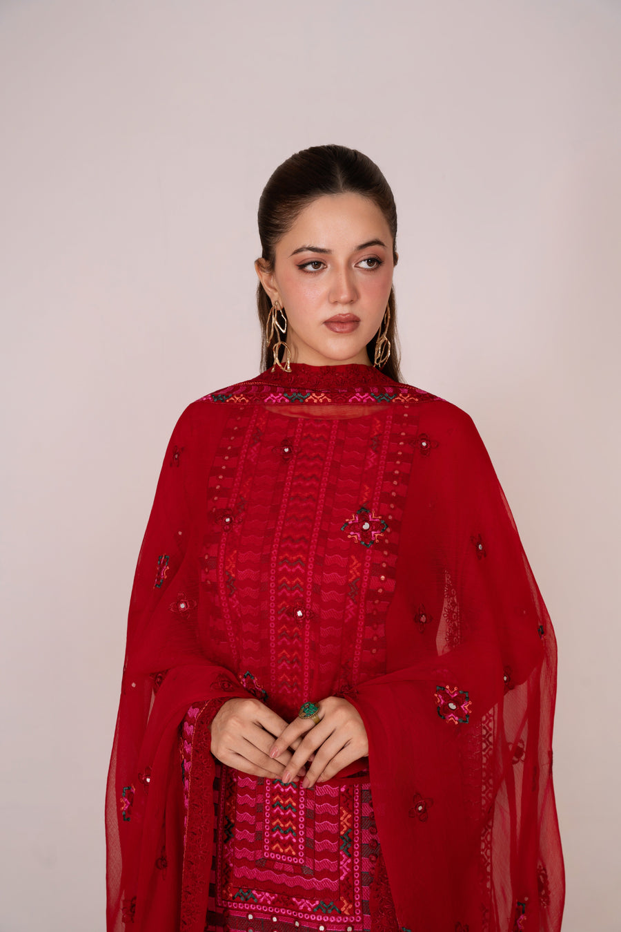 Feathers Fully Embroidered Karandi Unstitched 3Pc Suit MELIOR-FT609