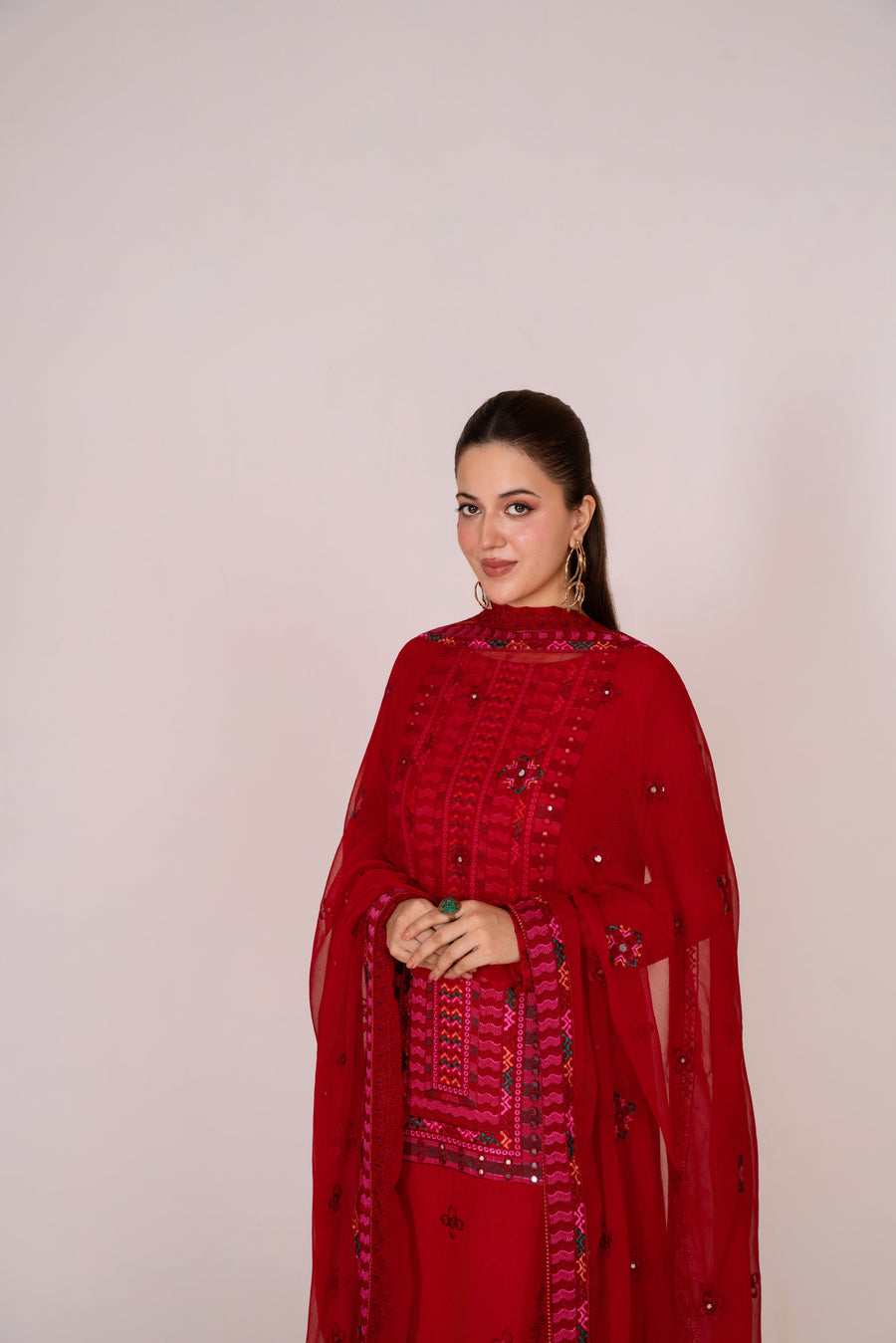 Feathers Fully Embroidered Karandi Unstitched 3Pc Suit MELIOR-FT609