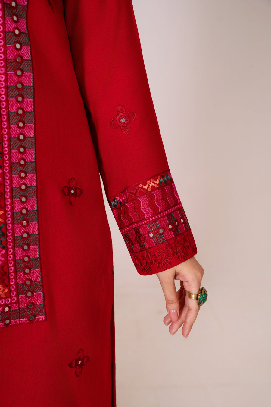 Feathers Fully Embroidered Karandi Unstitched 3Pc Suit MELIOR-FT609