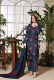 Feathers Digital Printed Dhanak Unstitched 3Pc Suit MELLOW-FT323
