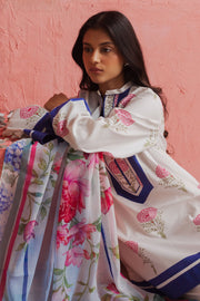 Coco Prints by Zara Shahjahan Unstitched Lawn 3Pc Suit D-05 MELON BLUSH