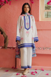 Coco Prints by Zara Shahjahan Unstitched Lawn 3Pc Suit D-05 MELON BLUSH