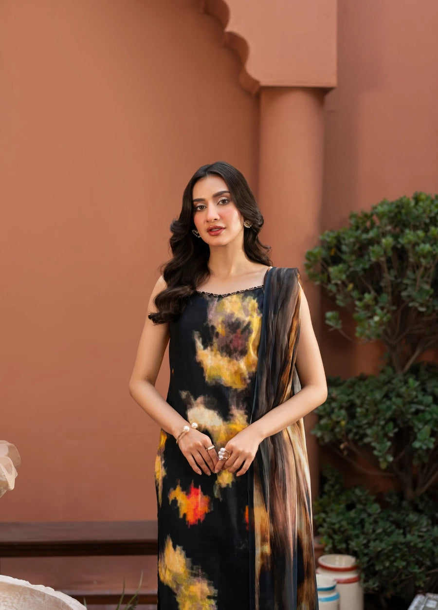 Feathers Dusky Delights Unstitched Digital Printed Lawn 3Pc Suit MERAKI-FT469
