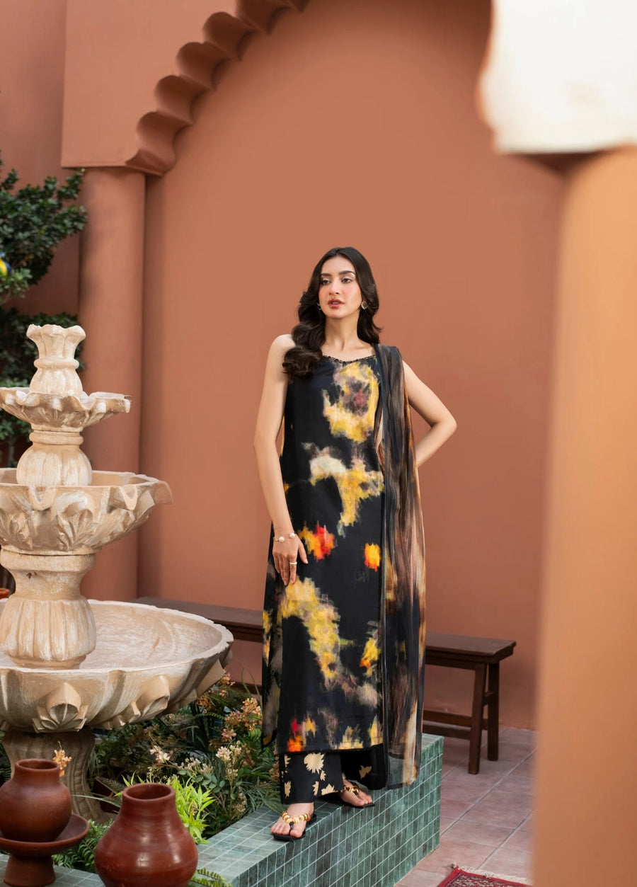 Feathers Dusky Delights Unstitched Digital Printed Lawn 3Pc Suit MERAKI-FT469