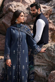 Seran Afsanah Embroidered Lawn Unstitched 3Pc Suit D-06 MERAL