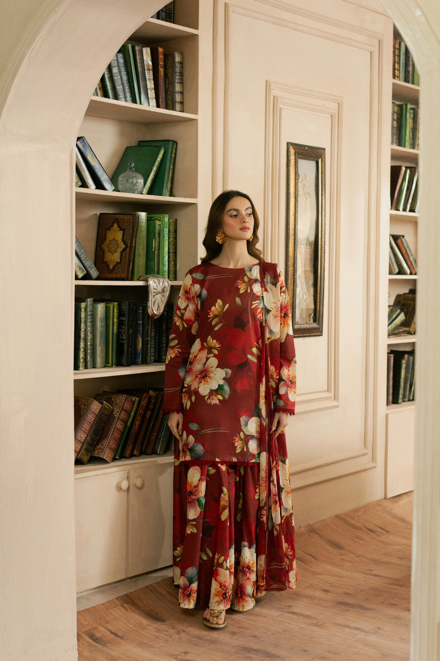 Feathers Dewdrop Unstitched Digital Printed Lawn 3Pc Suit MERON-FT458