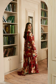 Feathers Dewdrop Unstitched Digital Printed Lawn 3Pc Suit MERON-FT458
