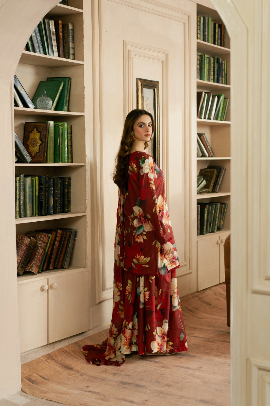 Feathers Dewdrop Unstitched Digital Printed Lawn 3Pc Suit MERON-FT458