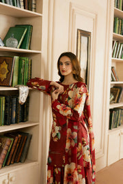Feathers Dewdrop Unstitched Digital Printed Lawn 3Pc Suit MERON-FT458
