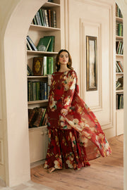 Feathers Dewdrop Unstitched Digital Printed Lawn 3Pc Suit MERON-FT458