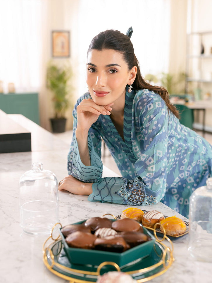 NUREH Ballerina Embroidered Chikankari Lawn Unstitched 2Pc Suit NU-102