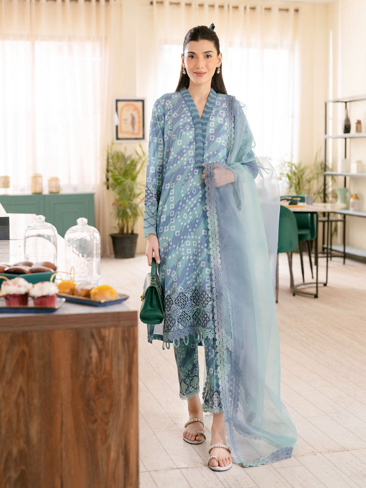 NUREH Ballerina Embroidered Chikankari Lawn Unstitched 2Pc Suit NU-102