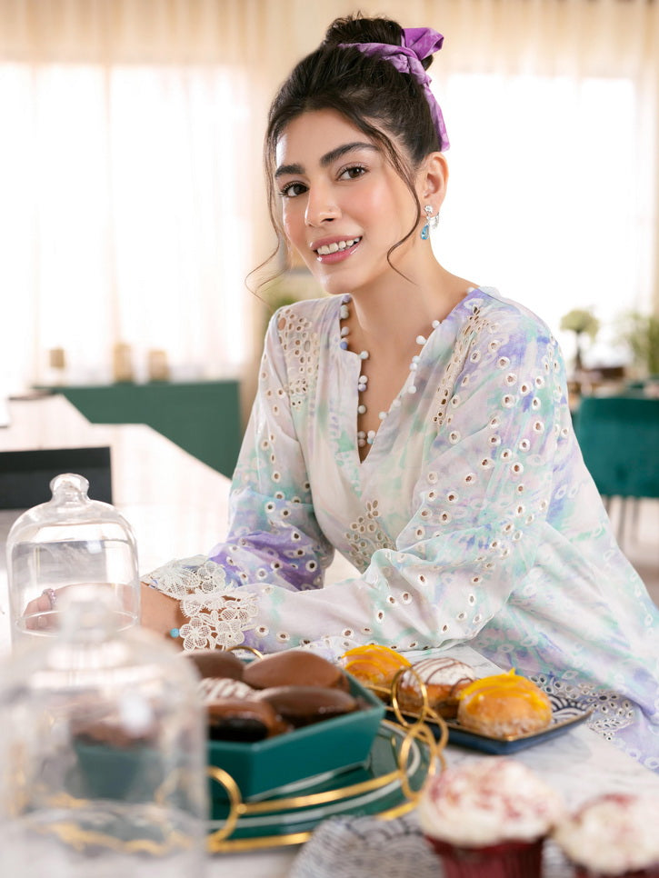 NUREH Ballerina Embroidered Chikankari Lawn Unstitched 2Pc Suit NU-104