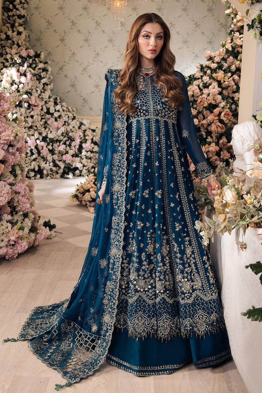 Saad Shaikh Panache Luxury Chiffon Unstitched 3Pc Suit - Yumna