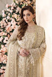 Saad Shaikh Panache Luxury Chiffon Unstitched 3Pc Suit - Noor-e-Jaan