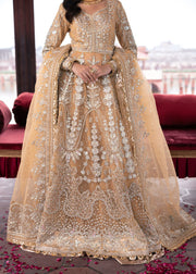 Sardinia Luxury Brides Embroidered Organza Unstitched 3Pc Suit - Malikaa Jaan