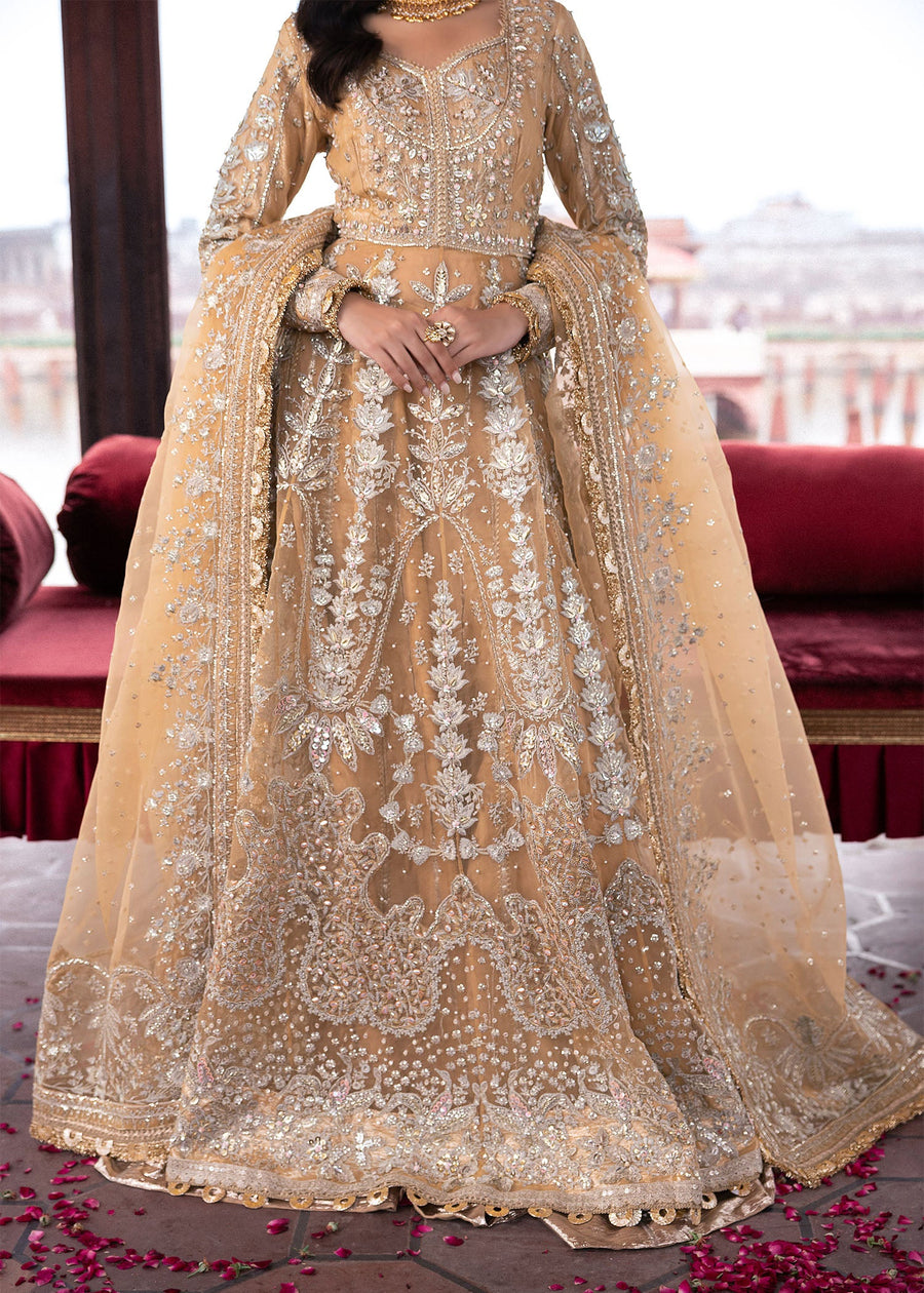 Sardinia Luxury Brides Embroidered Organza Unstitched 3Pc Suit - Malikaa Jaan