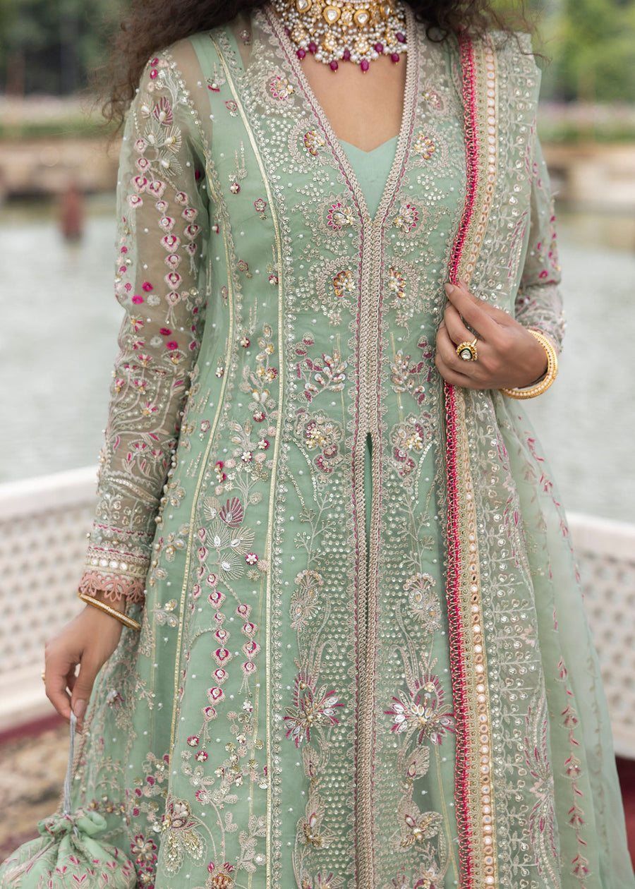 Sardinia Luxury Brides Embroidered Net Unstitched 3Pc Suit - Bahar Bano