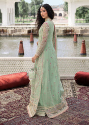 Sardinia Luxury Brides Embroidered Net Unstitched 3Pc Suit - Bahar Bano
