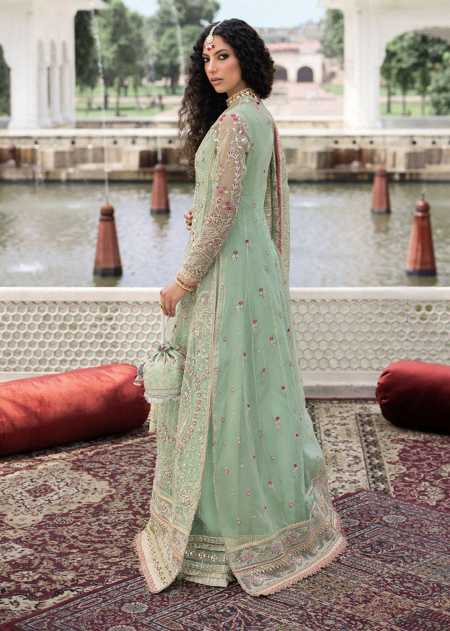 Sardinia Luxury Brides Embroidered Net Unstitched 3Pc Suit - Bahar Bano