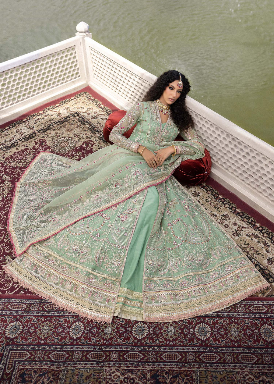 Sardinia Luxury Brides Embroidered Net Unstitched 3Pc Suit - Bahar Bano