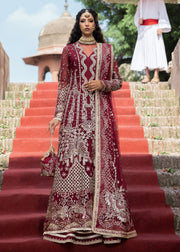 Sardinia Luxury Brides Embroidered Net Unstitched 3Pc Suit - Aalam Zeb