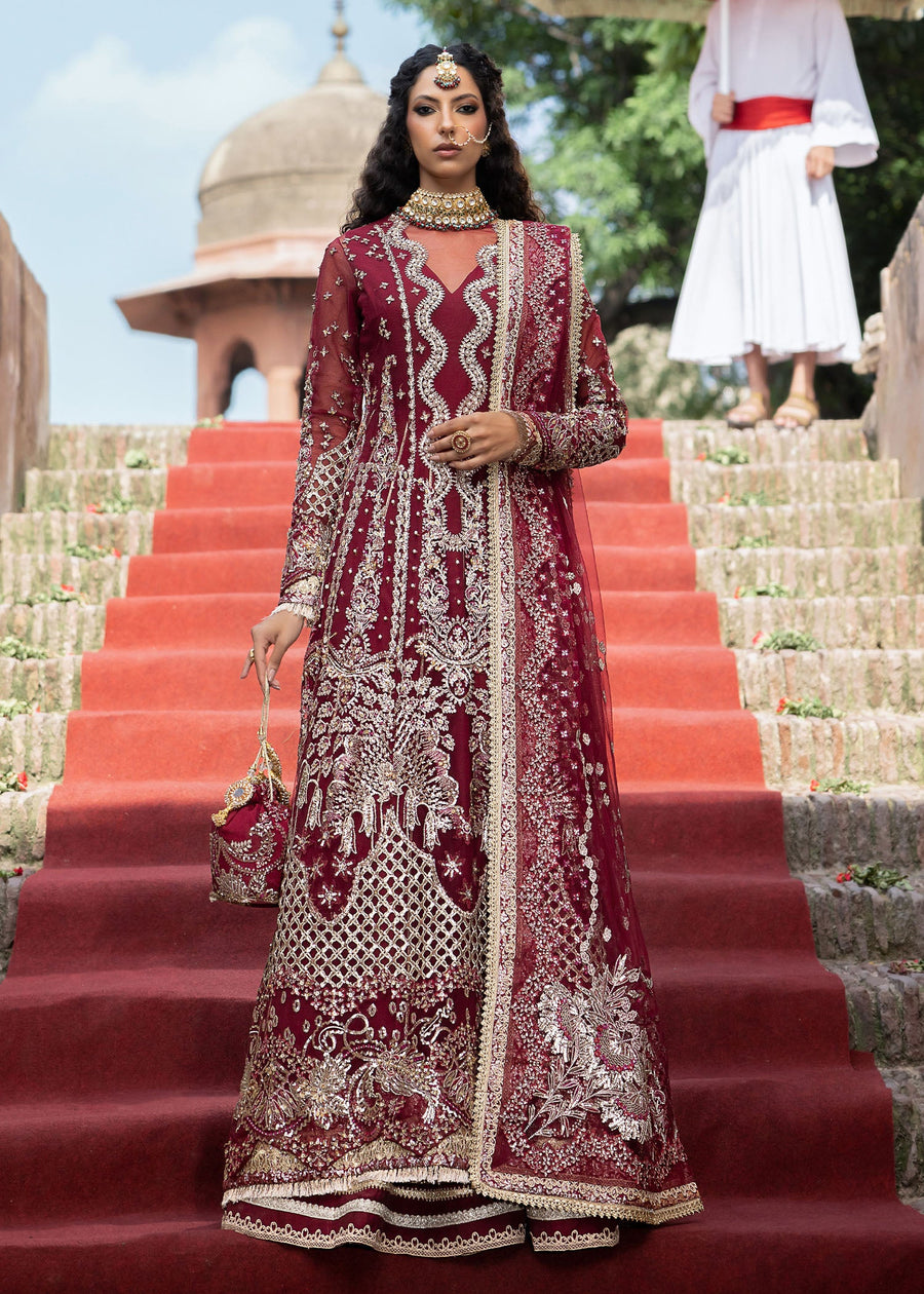 Sardinia Luxury Brides Embroidered Net Unstitched 3Pc Suit - Aalam Zeb