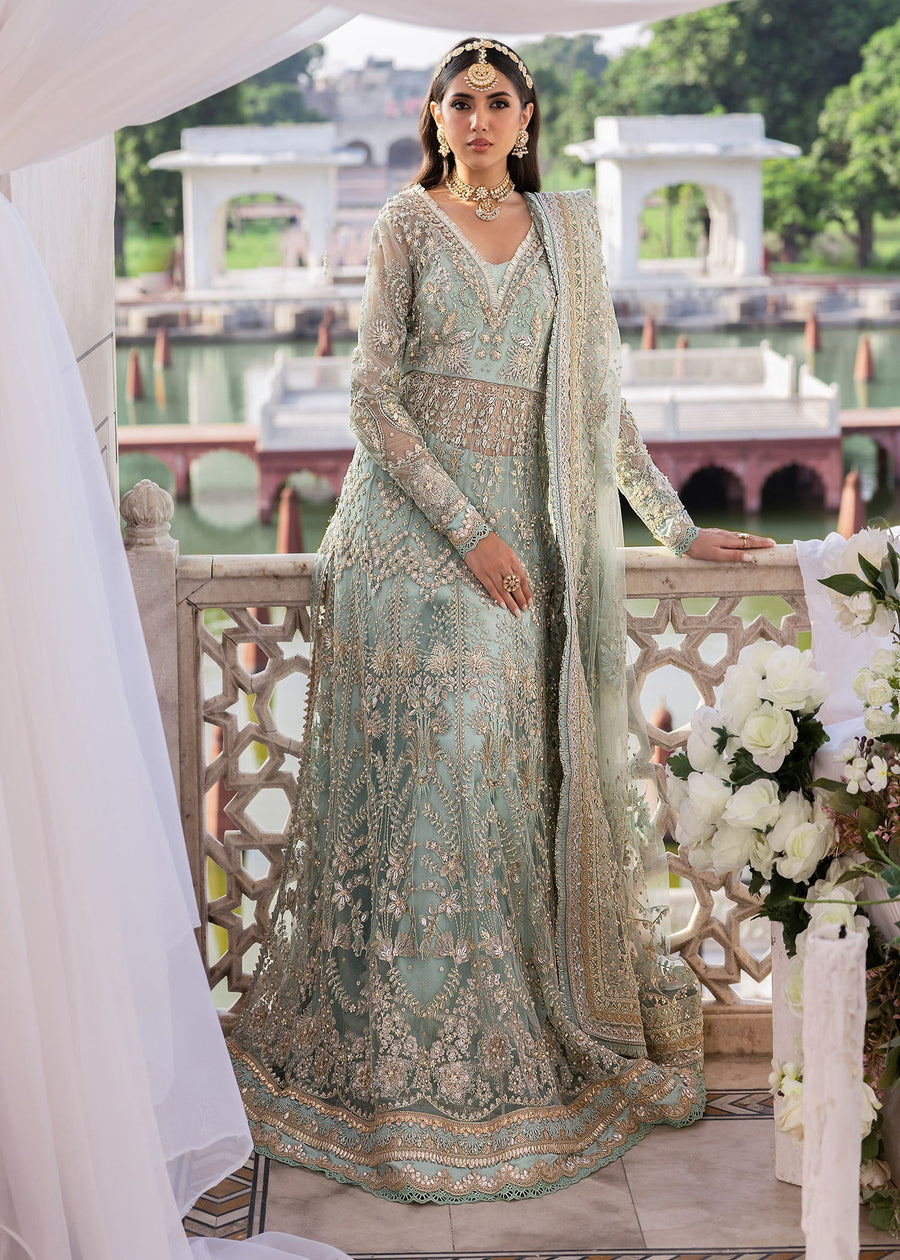 Sardinia Luxury Brides Embroidered Net Unstitched 3Pc Suit - Zeb-Un-Nisa