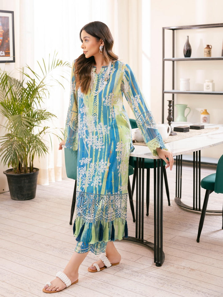 NUREH Ballerina Embroidered Chikankari Lawn Unstitched 2Pc Suit NU-106