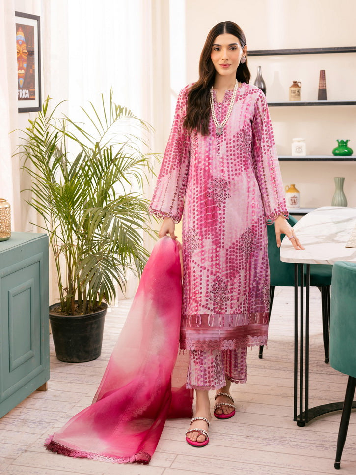 NUREH Ballerina Embroidered Chikankari Lawn Unstitched 2Pc Suit NU-107