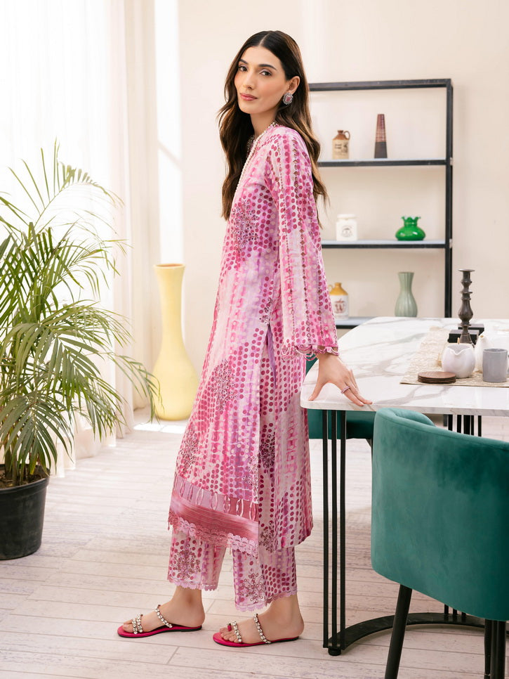 NUREH Ballerina Embroidered Chikankari Lawn Unstitched 2Pc Suit NU-107