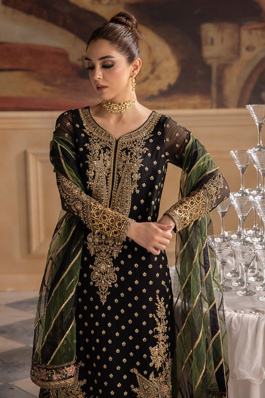 Charizma Dastan-e-Jashan Luxury Chiffon Unstitched 3Pc Suit DJW4-06