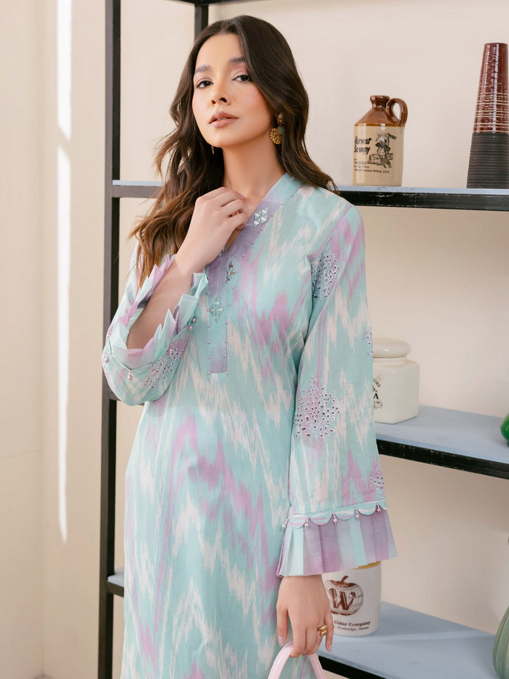NUREH Ballerina Embroidered Chikankari Lawn Unstitched 2Pc Suit NU-109