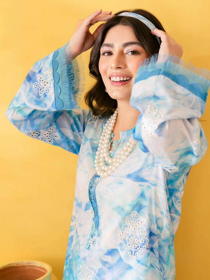 NUREH Ballerina Embroidered Chikankari Lawn Unstitched 2Pc Suit NU-110