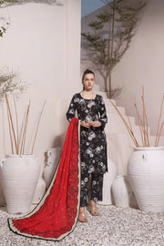 Feathers Digital Printed Khaddar Unstitched 3Pc Suit MIDNIGHT MIRAGE-FT285