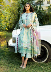 Sadaf Fawad Khan Siraa Embroidered Lawn Unstitched 3Pc Suit D03-A MID SUMMER EVENING