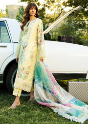 Sadaf Fawad Khan Siraa Embroidered Lawn Unstitched 3Pc Suit D03-B MID SUMMER EVENING