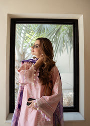 Siraa by Sadaf Fawad Khan Embroidered Lawn Unstitched 3Pc Suit - GINA (A)