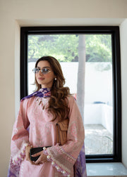 Siraa by Sadaf Fawad Khan Embroidered Lawn Unstitched 3Pc Suit - GINA (A)