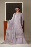 Emaan Adeel Nouvelle Embroidered Chiffon Unstitched 3Pc Suit - MIRA
