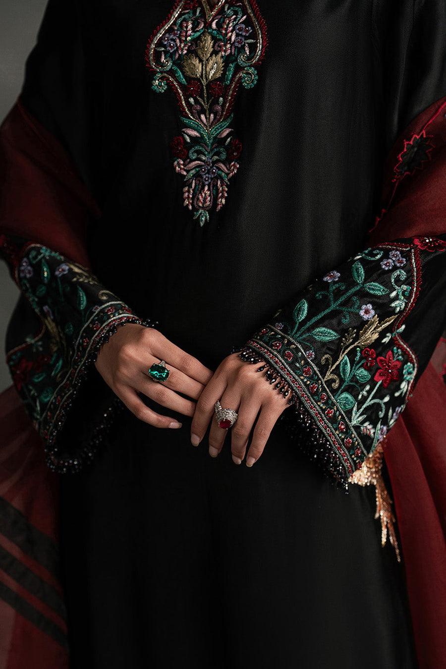 Zariya Anahira Ready to Wear Silk Organza 3Pc Suit ZB50089 MIRA