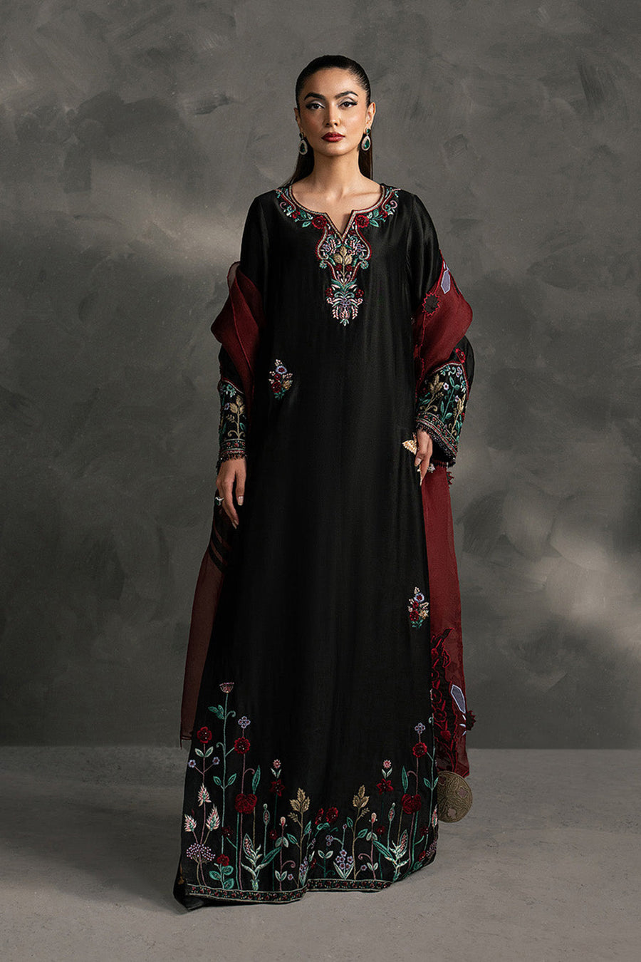 Zariya Anahira Ready to Wear Silk Organza 3Pc Suit ZB50089 MIRA