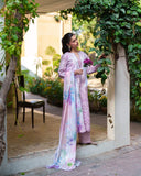 Neeshay Printkari Embroidered Lawn Unstitched 3Pc Suit - MIRELLE