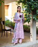 Neeshay Printkari Embroidered Lawn Unstitched 3Pc Suit - MIRELLE