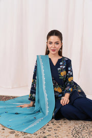 Feathers Fully Embroidered Dhanak Unstitched 3Pc Suit MIREVE-FT557