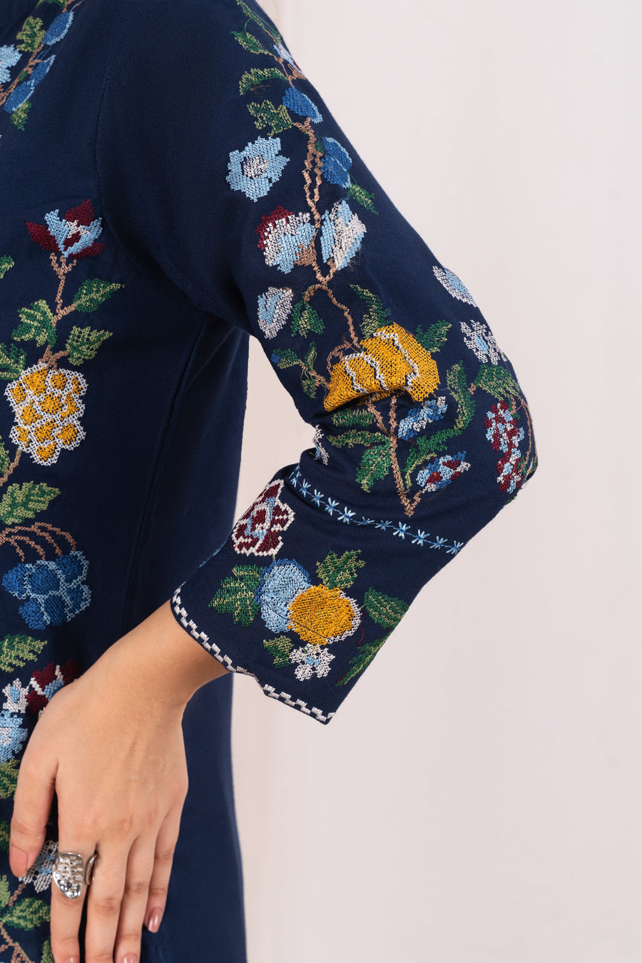 Feathers Fully Embroidered Dhanak Unstitched 3Pc Suit MIREVE-FT557