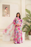 Feathers Frilly Flowers Unstitched Digital Printed Lawn 3Pc Suit MIRZELLA-FT708