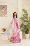 Feathers Frilly Flowers Unstitched Digital Printed Lawn 3Pc Suit MIRZELLA-FT708